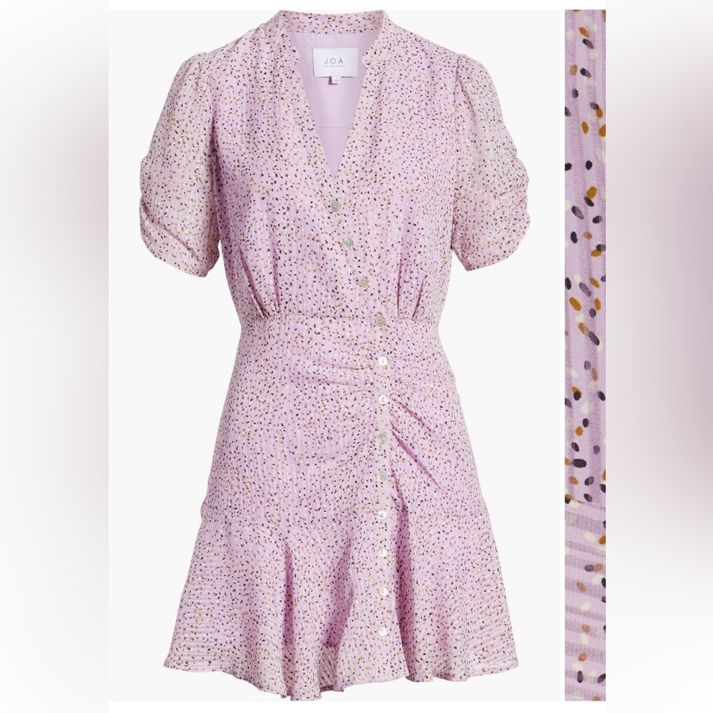 J.O.A. Lavender Polka Dot Dress